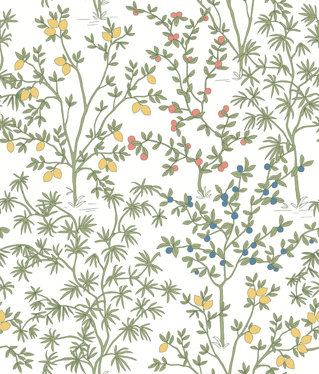 Lemon Grove White Peel & Stick Wallpaper