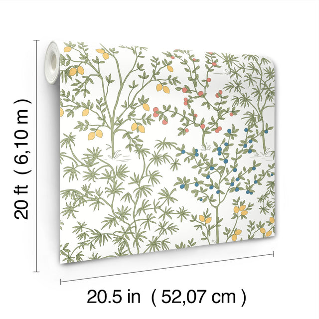 Lemon Grove White Peel & Stick Wallpaper