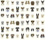 Dog Days Multi White Peel & Stick Wallpaper with Novelty Dog Pattern - York PSW1461RL