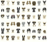 Dog Days Grey Peel & Stick Wallpaper with Novelty Dog Illustrations - York PSW1462RL