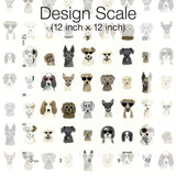 Dog Days Grey Peel & Stick Wallpaper with Novelty Dog Illustrations - York PSW1462RL