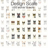 Cool Cats Multi White Peel & Stick Wallpaper with Novelty Cat Pattern - York PSW1463RL