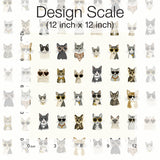 Cool Cats Grey & Gold Peel & Stick Wallpaper with Novelty Cat Portrait Pattern - York PSW1464RL