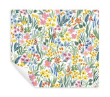 Lea White Peel & Stick Wallpaper with Botanical Floral Pattern - York PSW1465RL