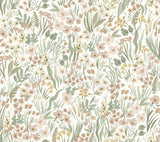 Lea Blush Peel & Stick Wallpaper with Botanical Floral Pattern - York PSW1466RL