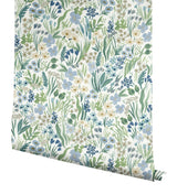 Lea Indigo Peel & Stick Wallpaper with Botanical Ivy/Vines Motif - York PSW1468RL