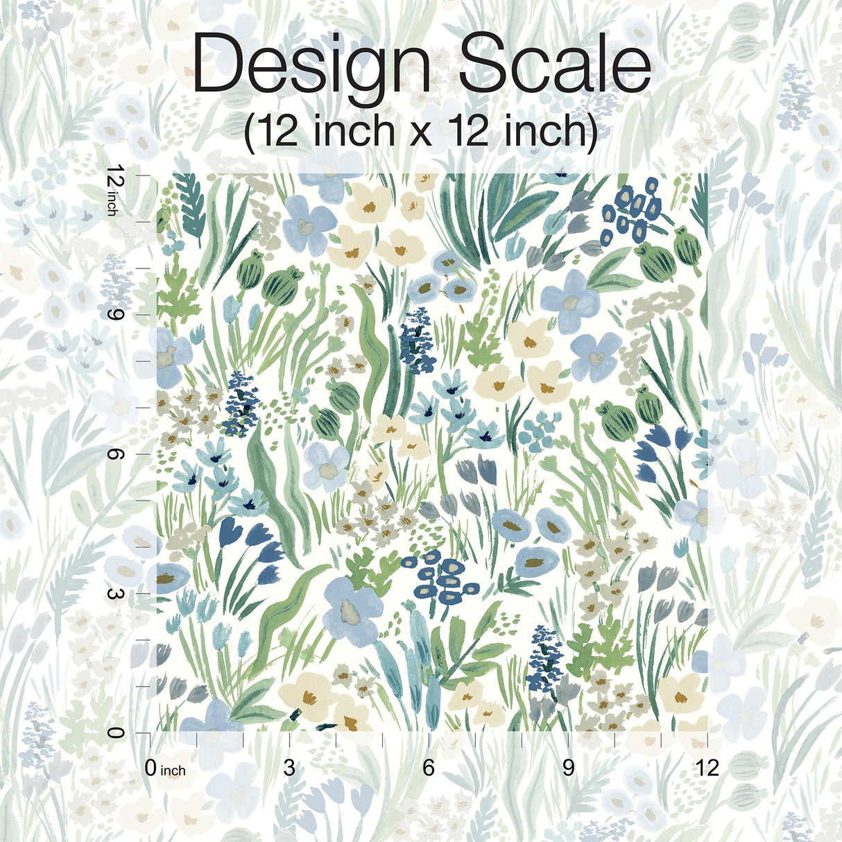Lea Indigo Peel & Stick Wallpaper with Botanical Ivy/Vines Motif - York PSW1468RL