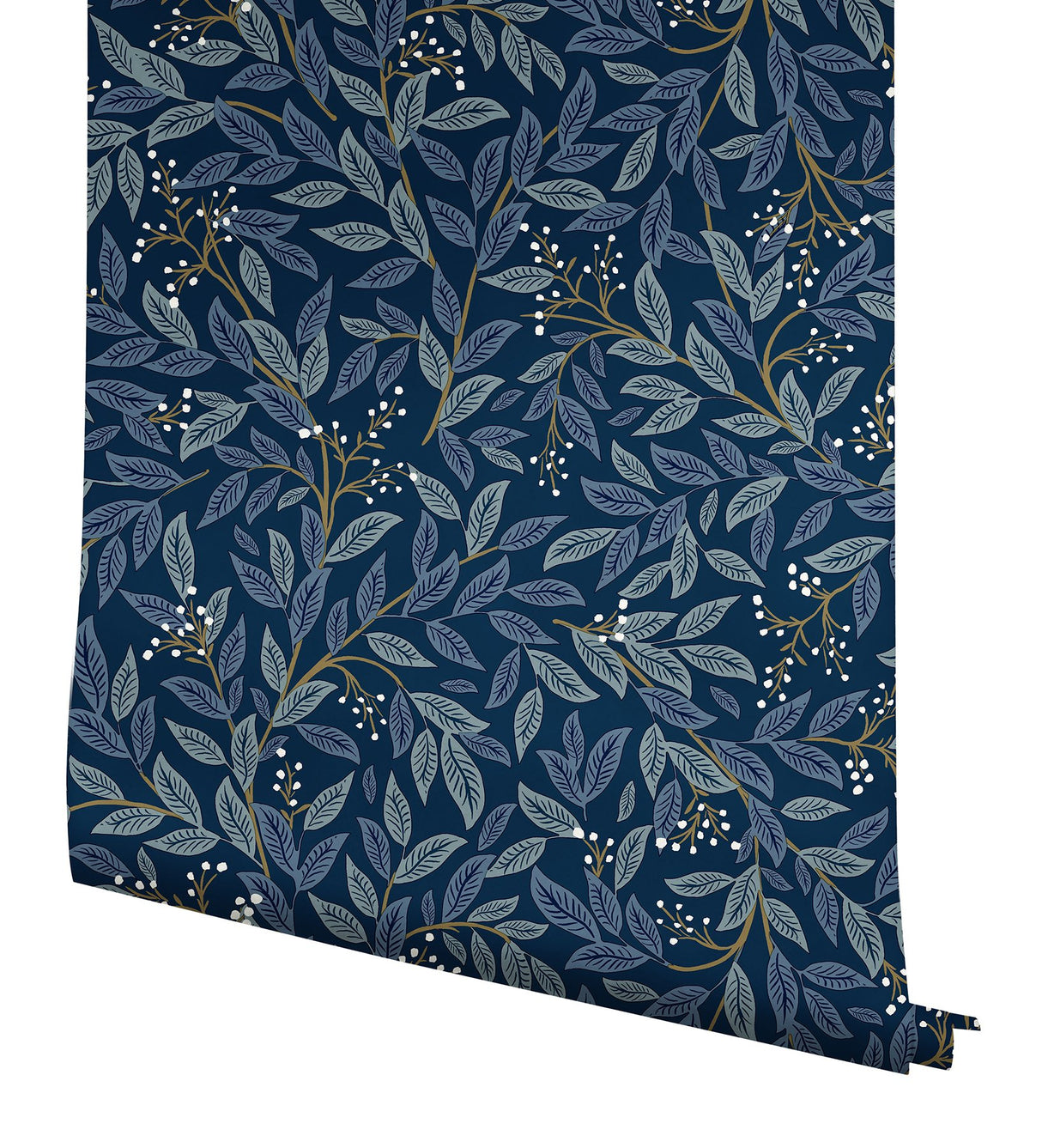Willowberry Navy Peel & Stick Wallpaper with Botanical Berry Vines - York PSW1470RL