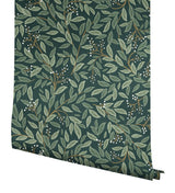 Willowberry Emerald Peel & Stick Wallpaper with Botanical Ivy Vines Pattern - York PSW1471RL