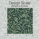 Willowberry Emerald Peel & Stick Wallpaper with Botanical Ivy Vines Pattern - York PSW1471RL
