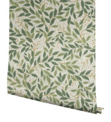 Willowberry Linen Peel & Stick Wallpaper with Botanical Vines Pattern - York PSW1473RL
