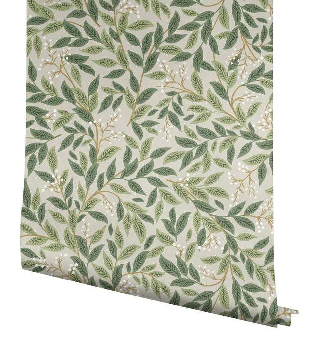 Willowberry Linen Peel & Stick Wallpaper with Botanical Vines Pattern - York PSW1473RL