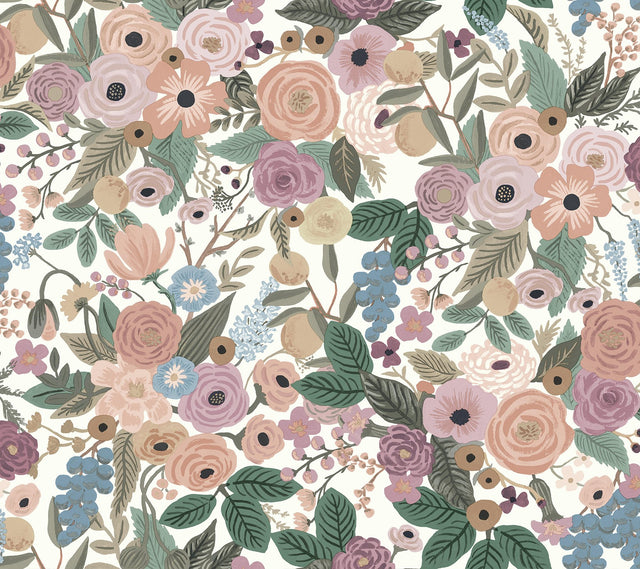 Garden Party Blush Multi Peel & Stick Wallpaper with Floral Pattern - York PSW1483RL