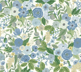 Garden Party Blue & Green Multi Peel & Stick Floral Wallpaper - York PSW1484RL