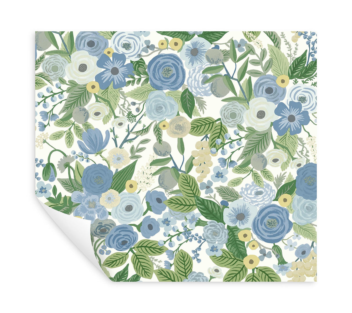 Garden Party Blue & Green Multi Peel & Stick Floral Wallpaper - York PSW1484RL