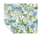 Garden Party Blue & Green Multi Peel & Stick Floral Wallpaper - York PSW1484RL