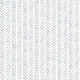 Pick Up Sticks Navy Peel & Stick Wallpaper with Bohemian Herringbone Stripe - York PSW1489RL