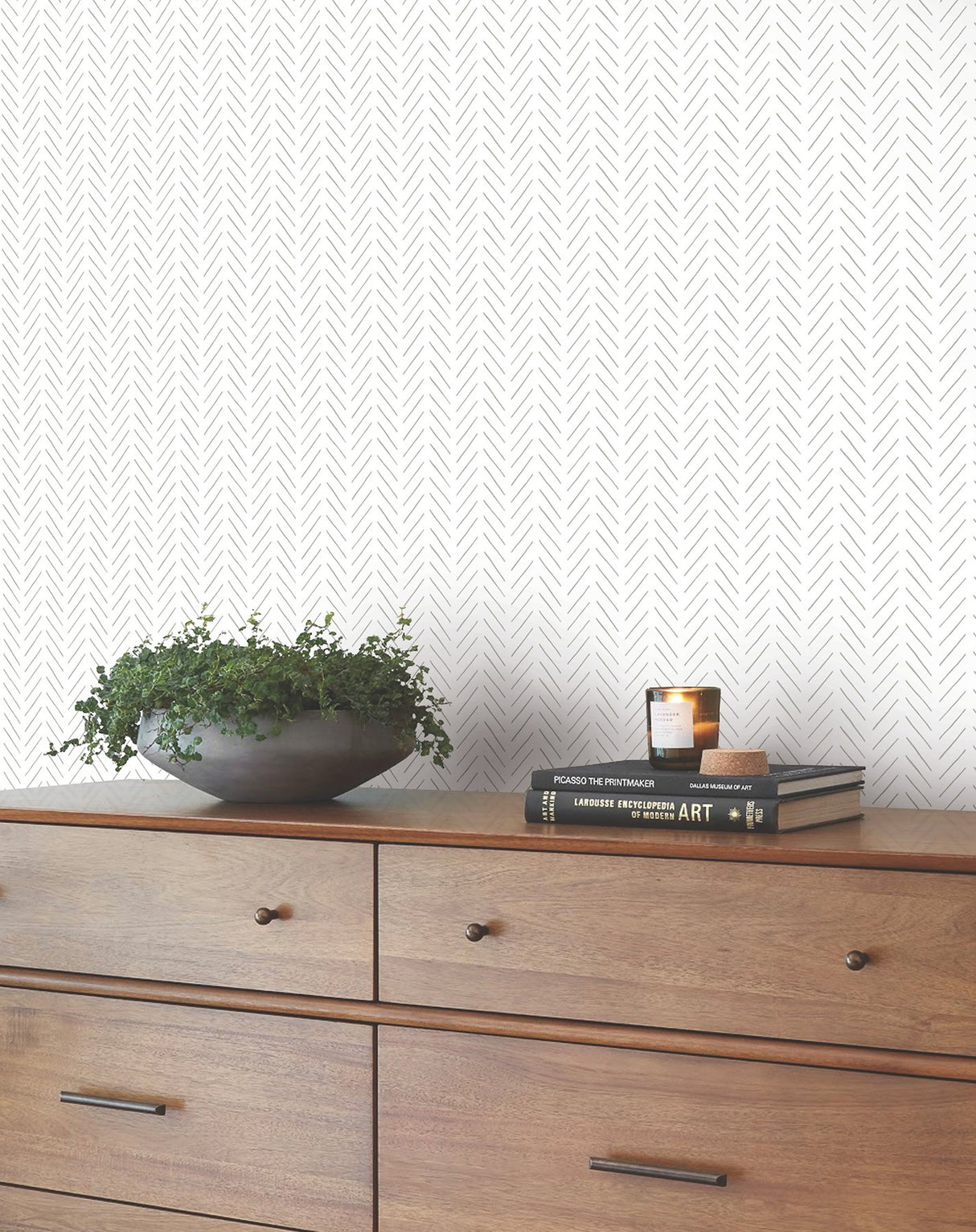 Pick Up Sticks Taupe Wallpaper with Bohemian Abstract Herringbone Style - York PSW1490RL