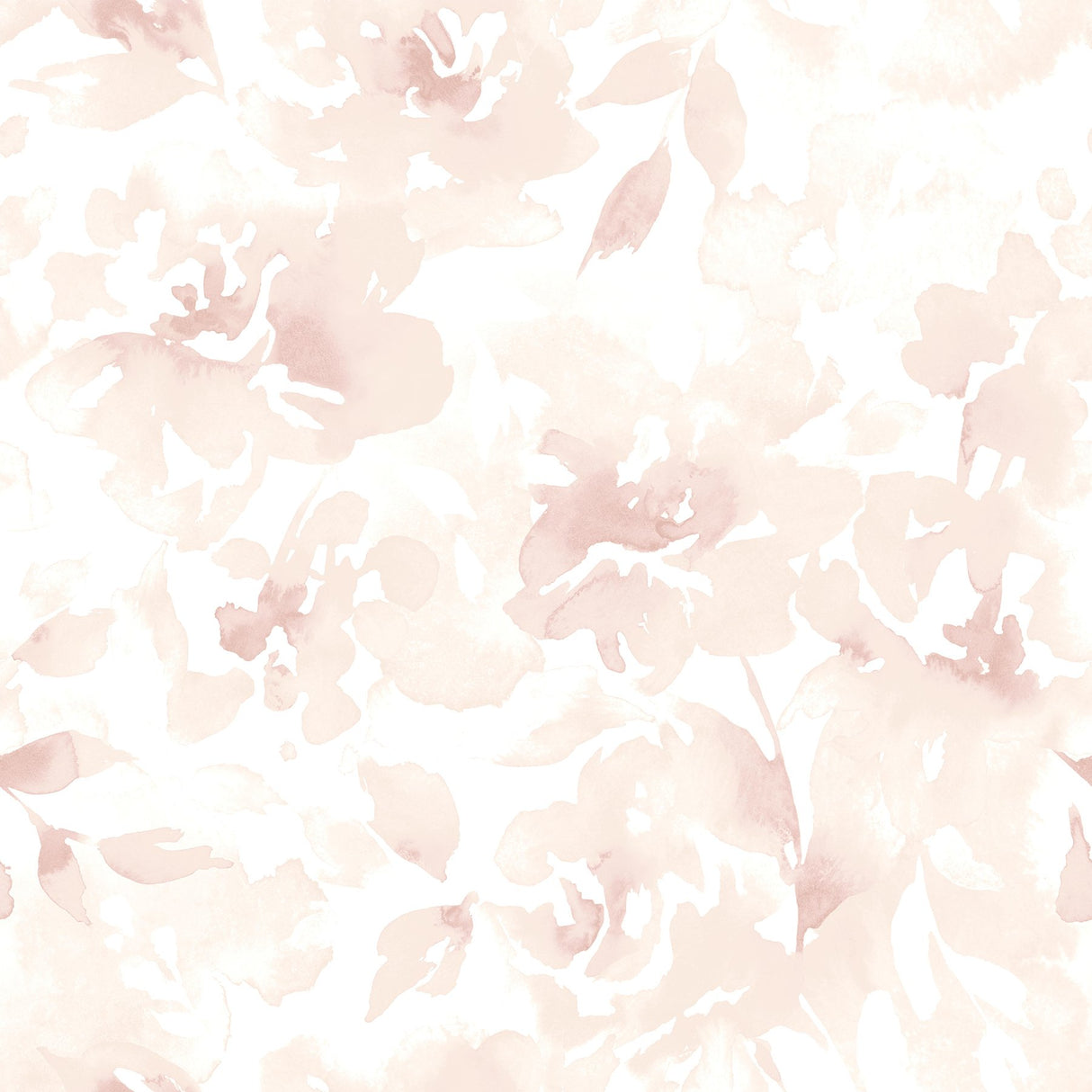 Renewed Floral Pink Peel & Stick Wallpaper with Watercolor Floral Pattern - York PSW1493RL