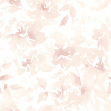 Renewed Floral Pink Peel & Stick Wallpaper with Watercolor Floral Pattern - York PSW1493RL