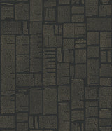 Crafted Editorial Black & Gold Metallic Peel & Stick Wallpaper with Words & Letters Pattern - York PSW1496RL
