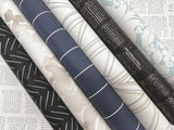 Crafted Editorial Black & Gold Metallic Peel & Stick Wallpaper with Words & Letters Pattern - York PSW1496RL