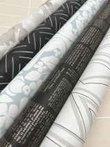 Crafted Editorial Black & Gold Metallic Peel & Stick Wallpaper with Words & Letters Pattern - York PSW1496RL
