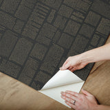 Crafted Editorial Black & Gold Metallic Peel & Stick Wallpaper with Words & Letters Pattern - York PSW1496RL