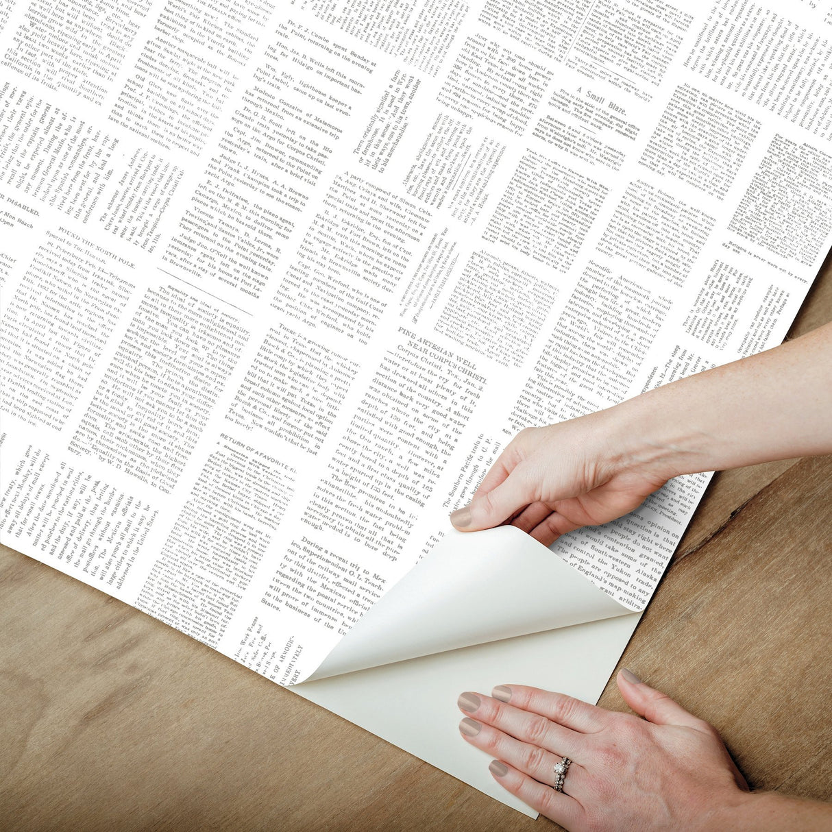 Crafted Editorial Charcoal Wallpaper with Words & Letters Matte Peel & Stick Non Woven Style - York PSW1497RL