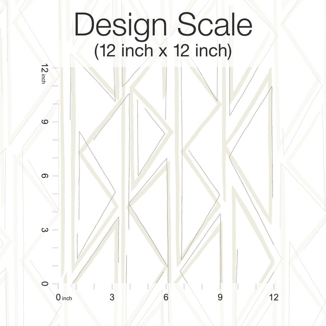 Magnolia Home Sideways Sketch Beige Geometric Peel & Stick Wallpaper - York PSW1498RL