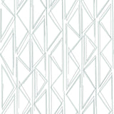 Sideways Sketch Blue Peel & Stick Wallpaper with Geometric Triangle Pattern - York PSW1501RL