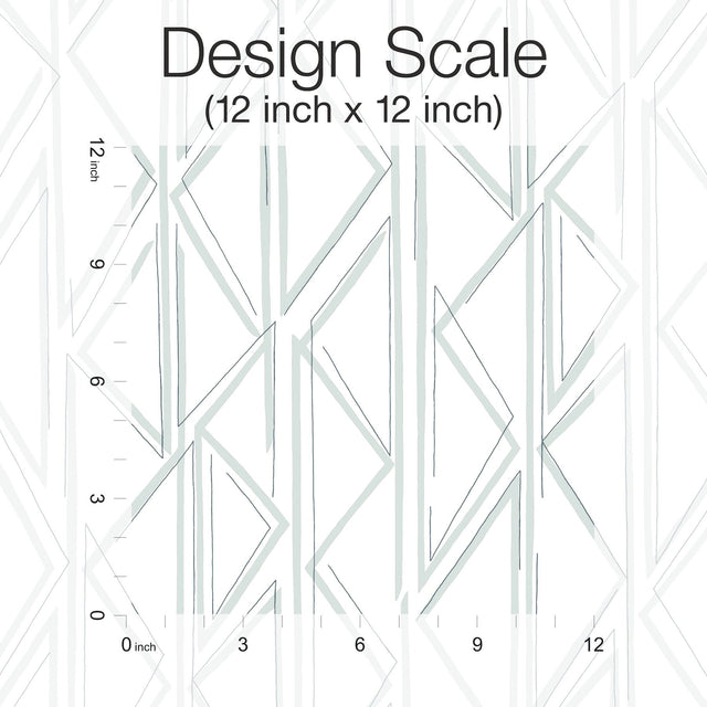 Sideways Sketch Blue Peel & Stick Wallpaper with Geometric Triangle Pattern - York PSW1501RL