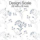 Wildflower Navy Peel & Stick Non Woven Floral Wallpaper - York PSW1504RL