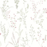 Wildflower Sprigs Multicolor Peel & Stick Wallpaper with Watercolor Botanical Pattern - York PSW1524RL