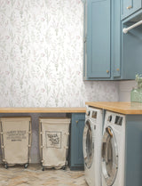 Wildflower Sprigs Multicolor Peel & Stick Wallpaper with Watercolor Botanical Pattern - York PSW1524RL