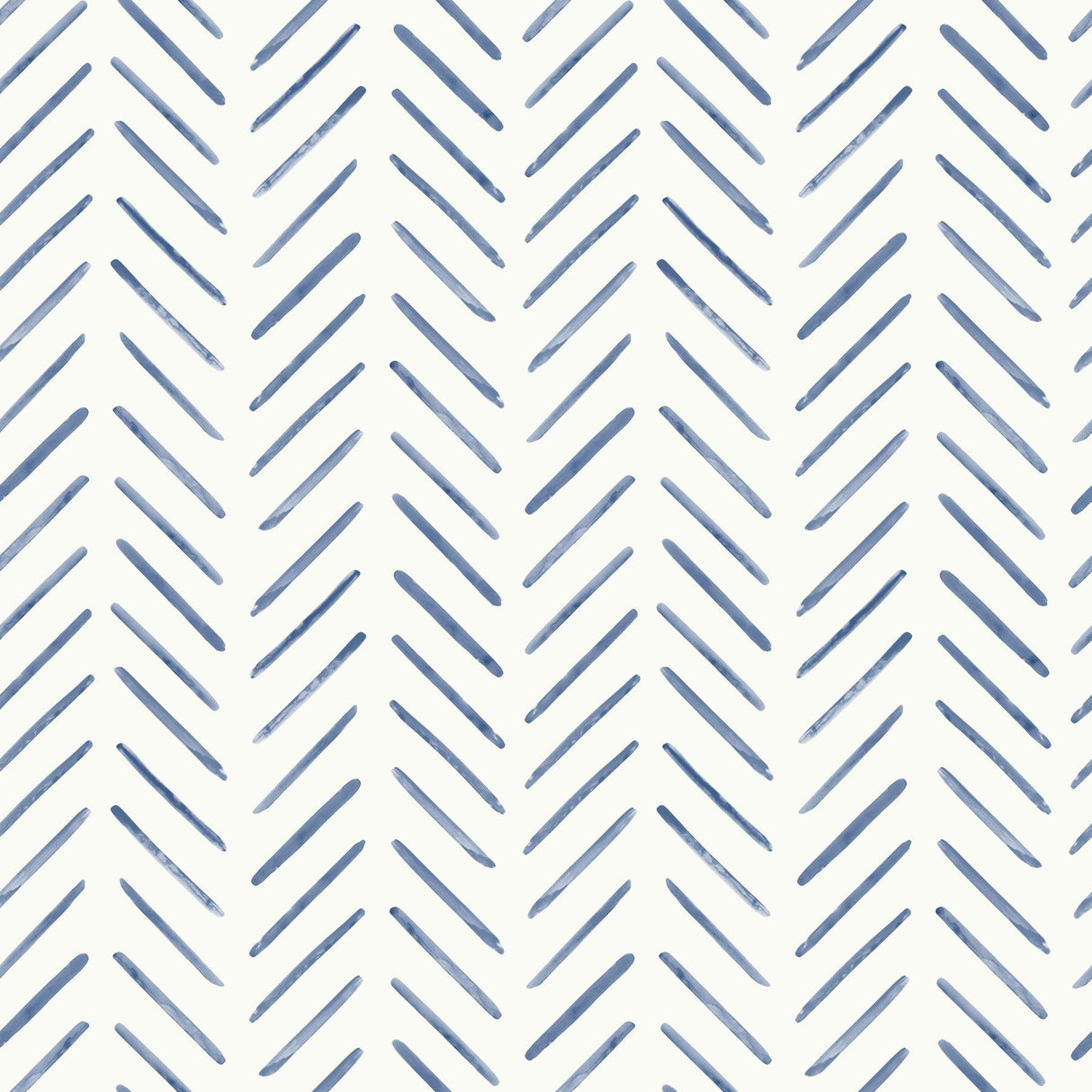 Painted Herringbone Navy Peel & Stick Wallpaper with Chevron & Houndstooth Pattern - York PSW1526RL