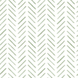 Painted Herringbone Fern Peel & Stick Wallpaper with Chevron Brushstroke Motif - York PSW1528RL