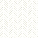 Painted Herringbone Sand Peel & Stick Wallpaper with Chevron Brushstroke Pattern - York PSW1529RL