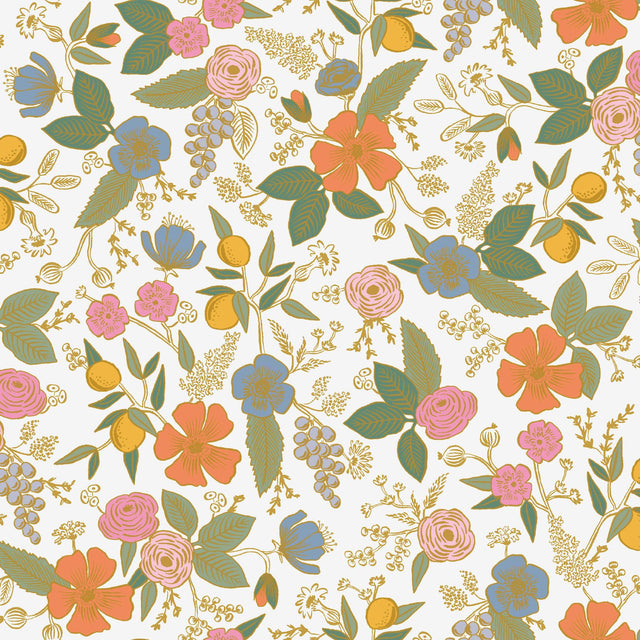 Colette Rose Multicolor Peel & Stick Wallpaper with Whimsical Floral Pattern - York PSW1533RL