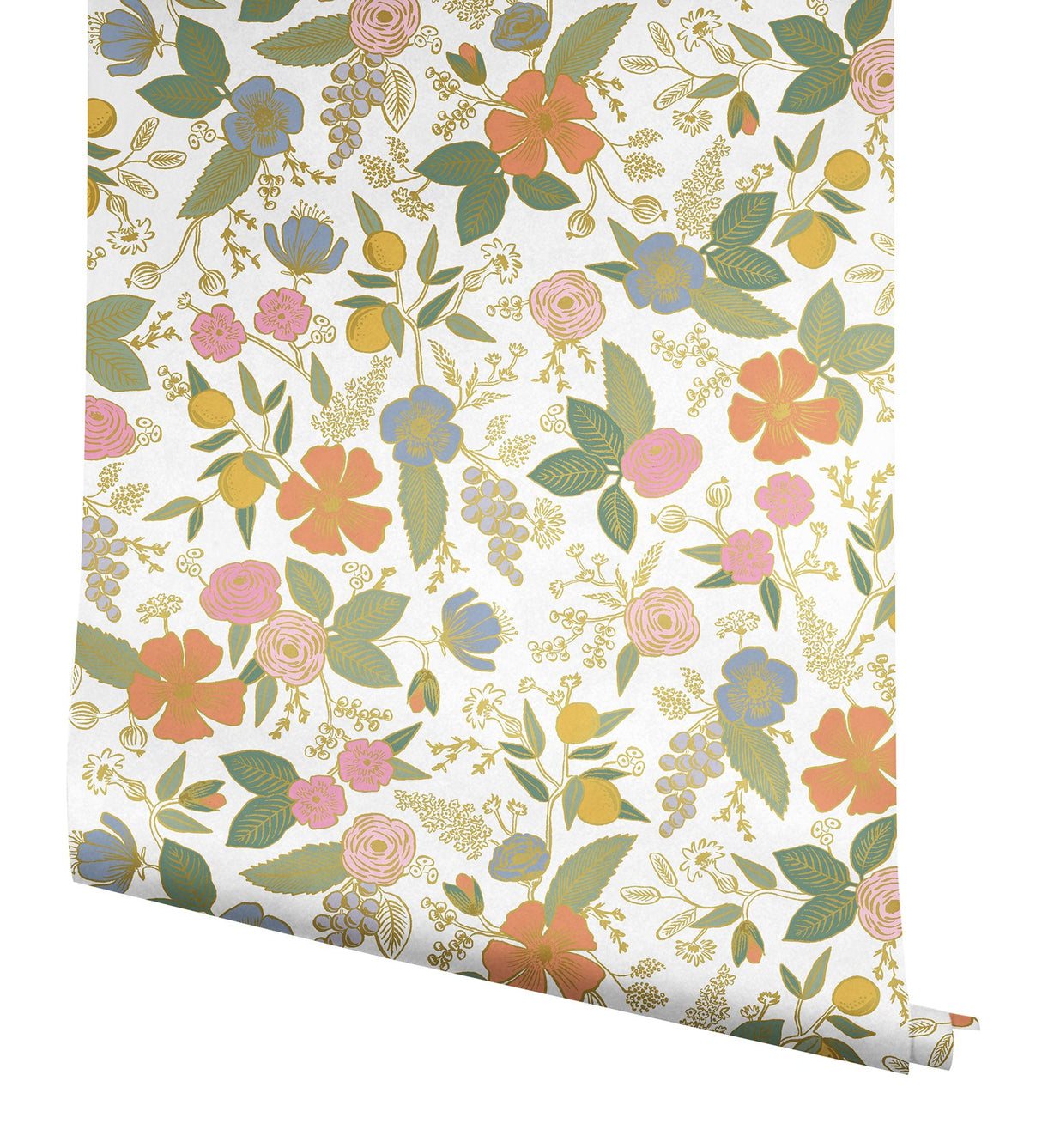 Colette Rose Multicolor Peel & Stick Wallpaper with Whimsical Floral Pattern - York PSW1533RL