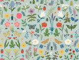 Curio Mint Peel & Stick Wallpaper with Whimsical Animals & Insects Motif - York PSW1540RL
