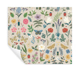 Curio Linen Peel & Stick Wallpaper with Whimsical Animals & Insects Motif - York PSW1541RL