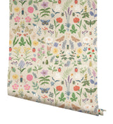 Curio Cream Peel & Stick Wallpaper with Whimsical Animals & Insects Motif - York PSW1542RL