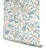 Sweetbrier Blush Peel & Stick Wallpaper with Whimsical Floral Pattern - York PSW1543RL