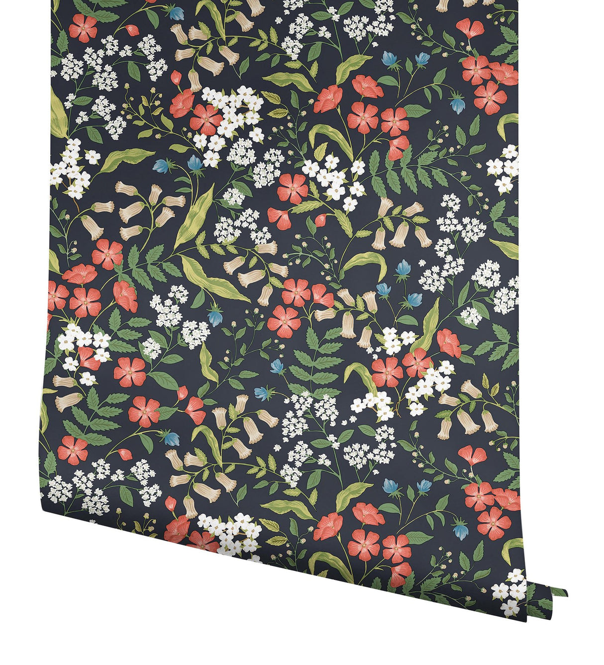 Sweetbrier Black Floral Peel & Stick Wallpaper, Whimsical Style - York PSW1549RL