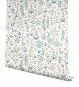 Menagerie Garden Blush Multicolor Peel & Stick Wallpaper with Whimsical Floral Pattern - York PSW1550RL