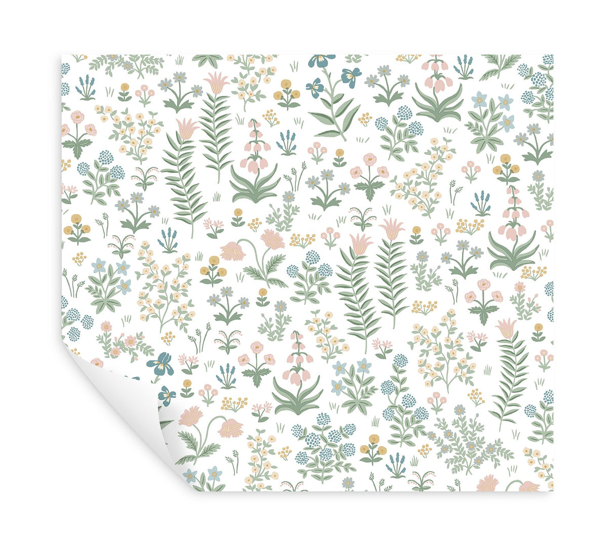 Menagerie Garden Blush Multicolor Peel & Stick Wallpaper with Whimsical Floral Pattern - York PSW1550RL
