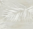 Endless Summer Grey Peel and Stick Wallpaper featuring artisan watercolor palm fronds with silver metallic accents on a storm grey background by York Wallcoverings Aviva Stanoff PSW1556RL