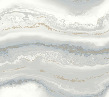 Shifting Sands Slate Blue Peel and Stick Wallpaper by York Wallcoverings Aviva Stanoff Collection - PSW1559RL