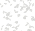 Inner Peace Salt Grey Peel & Stick Wallpaper by Aviva Stanoff for York Wallcoverings, PSW1562RL, floating leaf motif in grey.